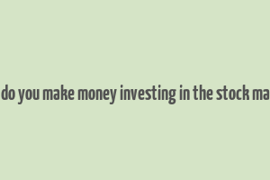 how do you make money investing in the stock market