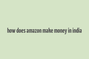 how does amazon make money in india