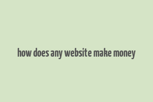 how does any website make money