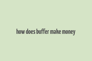 how does buffer make money