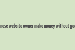 how does chinese website owner make money without google adsense