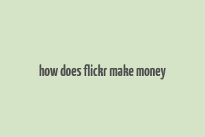 how does flickr make money