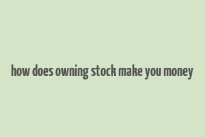 how does owning stock make you money