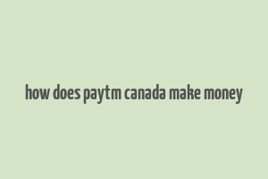 how does paytm canada make money