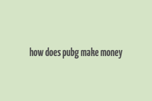 how does pubg make money