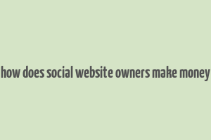 how does social website owners make money