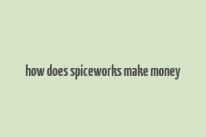 how does spiceworks make money