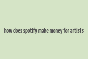 how does spotify make money for artists