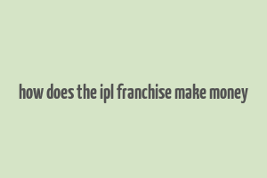 how does the ipl franchise make money