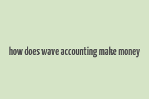 how does wave accounting make money