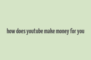 how does youtube make money for you