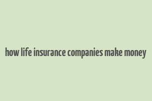 how life insurance companies make money