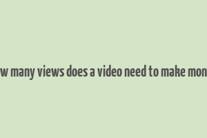 how many views does a video need to make money