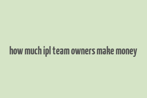 how much ipl team owners make money