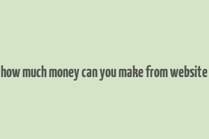 how much money can you make from website