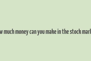 how much money can you make in the stock market