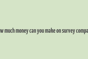 how much money can you make on survey compare