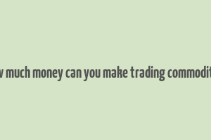 how much money can you make trading commodities