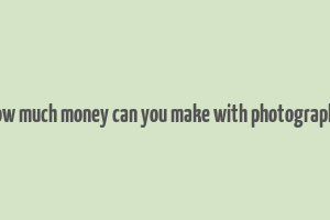 how much money can you make with photography