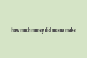 how much money did moana make