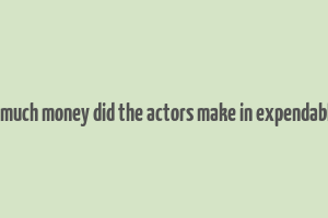 how much money did the actors make in expendables 3