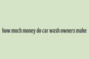 how much money do car wash owners make