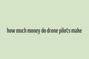 how much money do drone pilots make