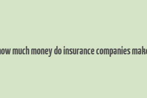 how much money do insurance companies make