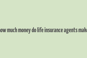 how much money do life insurance agents make