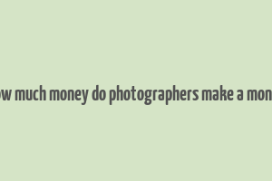 how much money do photographers make a month