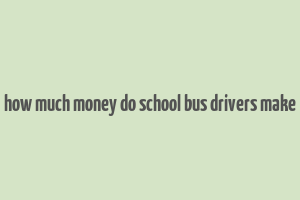 how much money do school bus drivers make