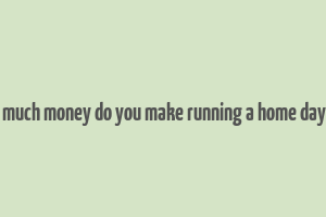 how much money do you make running a home daycare