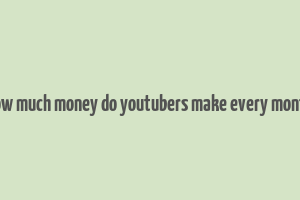 how much money do youtubers make every month