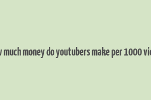 how much money do youtubers make per 1000 views