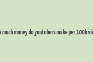 how much money do youtubers make per 100k views