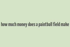 how much money does a paintball field make