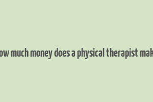 how much money does a physical therapist make