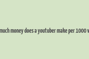 how much money does a youtuber make per 1000 views