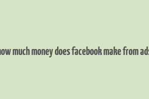 how much money does facebook make from ads