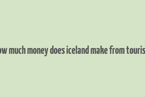 how much money does iceland make from tourism