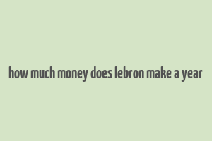 how much money does lebron make a year