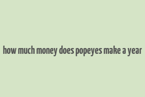 how much money does popeyes make a year