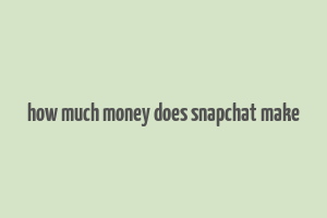 how much money does snapchat make