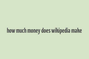 how much money does wikipedia make