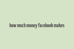 how much money facebook makes