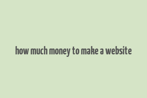 how much money to make a website