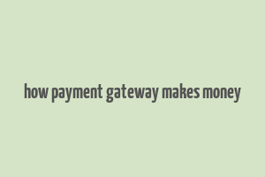 how payment gateway makes money