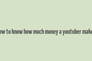 how to know how much money a youtuber makes