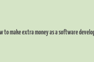 how to make extra money as a software developer