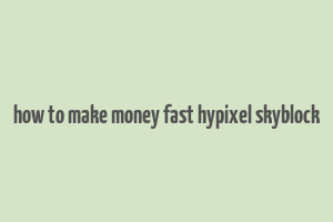 how to make money fast hypixel skyblock